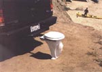 The Bumper Dumper trailer hitch toilet system by uncle booger. Bumper Dumper trailer hitch camping toilet. Bumper Dumper.